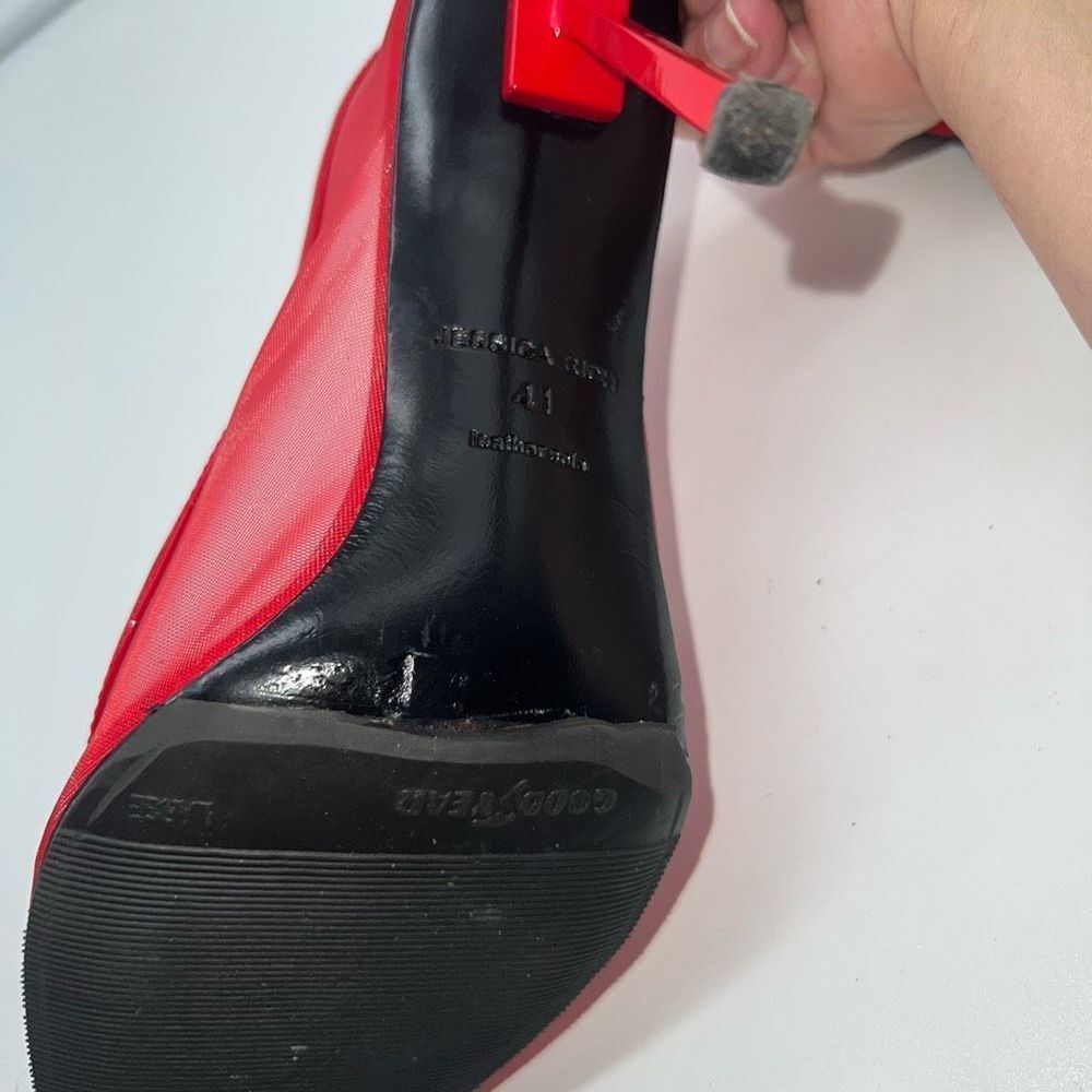 Jessica Rich Mesh Stiletto in Red Size 41 - Picture 13 of 16